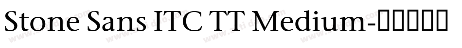Stone Sans ITC TT Medium字体转换